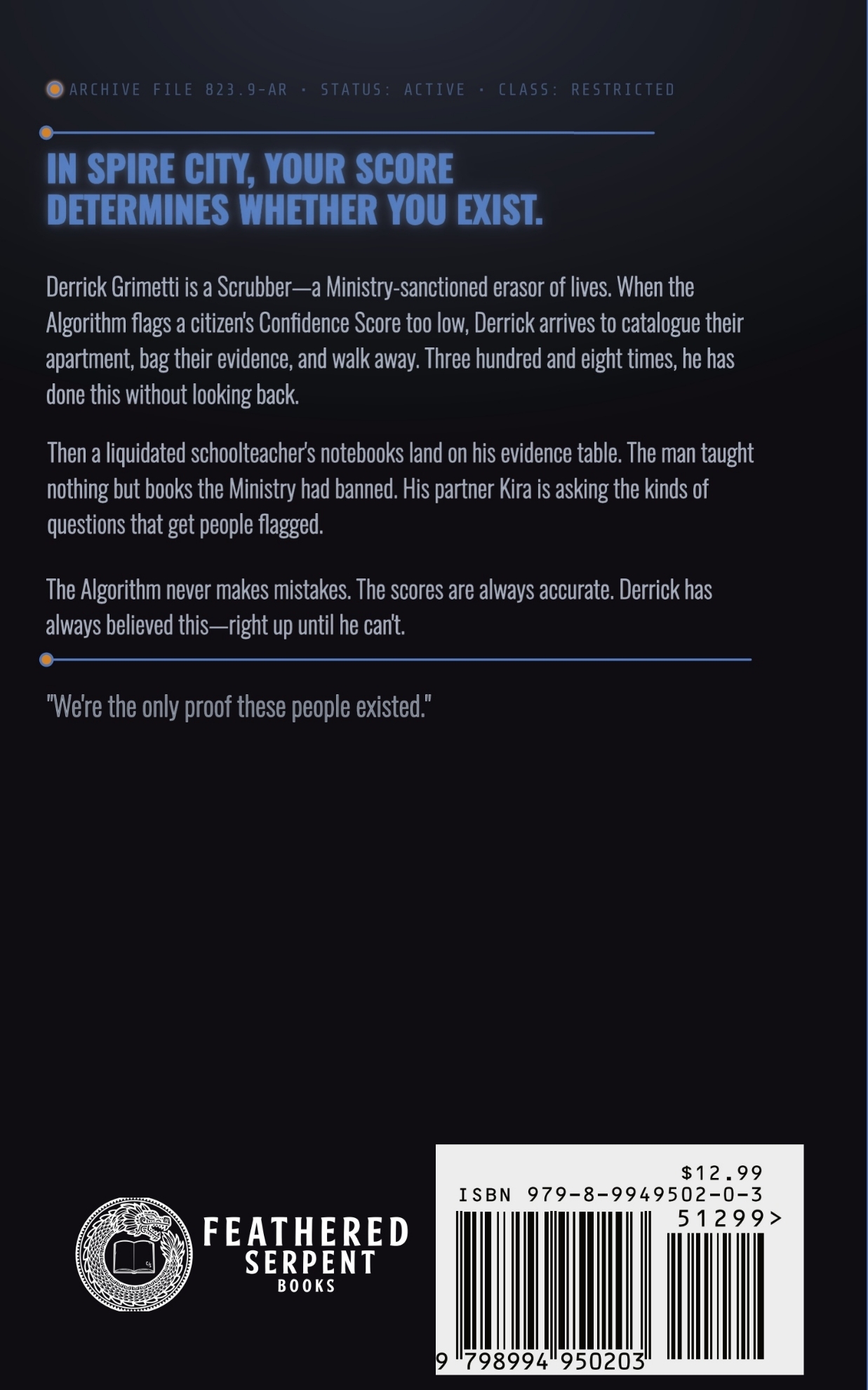 Picture of Confidence Score: Spire City Archive File 823.9-AR